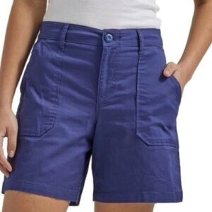 Lee Women's Utility 7” Shorts Ultra Soft Waistband Mid Rise Size 22 M New